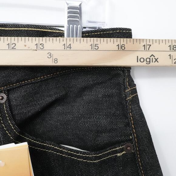 Levis 501 Jeans Mens 32x38 Raw Unwashed Denim Shrink-To-Fit Button Fly Straight - Picture 8 of 16